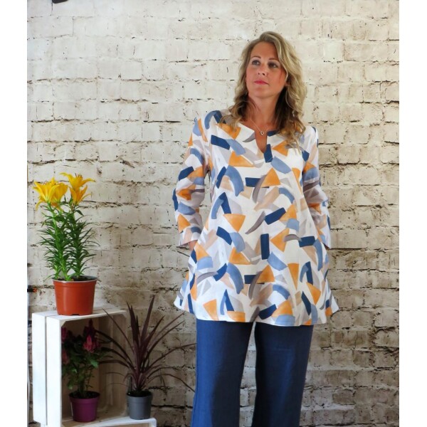 Out of Xile Printed Linen Tunic Brush available from top UK stockist colmershill.com