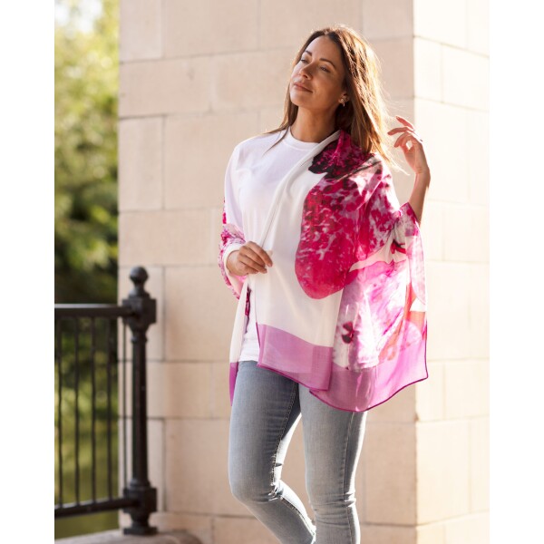 From My Mother's Garden Pink Leaf Bamboo Scarf available from top UK stockist colmershill.com