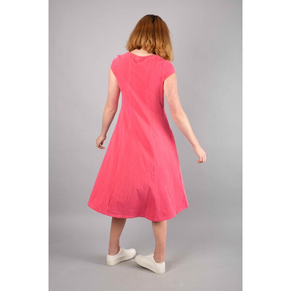 Simclan V Neck Dress Raspberry available from top UK stockist colmershill.com