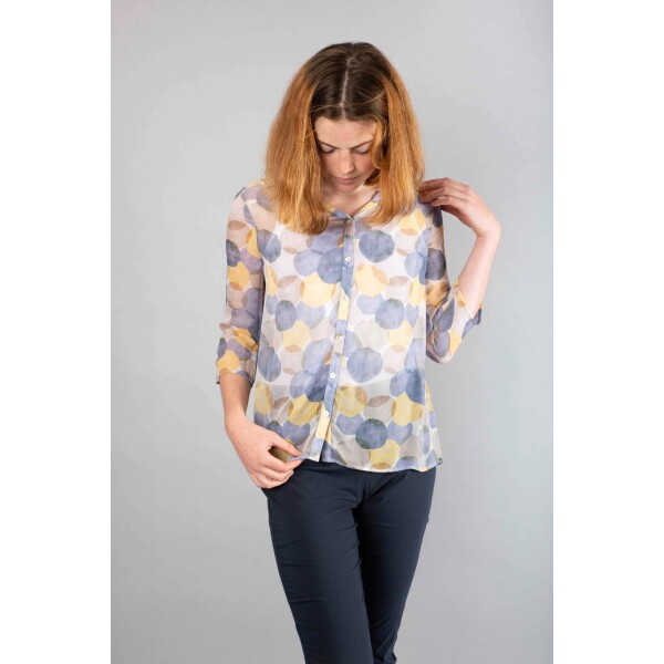 Simclan Dot Print Blouse Blue available from top UK stockist colmershill.com
