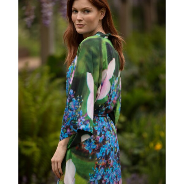 From My Mother's Garden Electric Blue Mini Robe available from top UK stockist colmershill.com