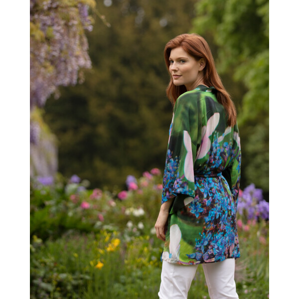 From My Mother's Garden Electric Blue Mini Robe available from top UK stockist colmershill.com