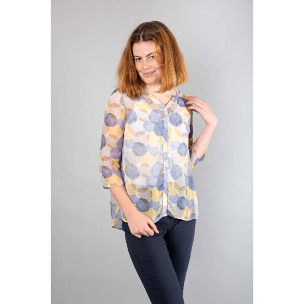 Simclan Dot Print Blouse Blue available from top UK stockist colmershill.com