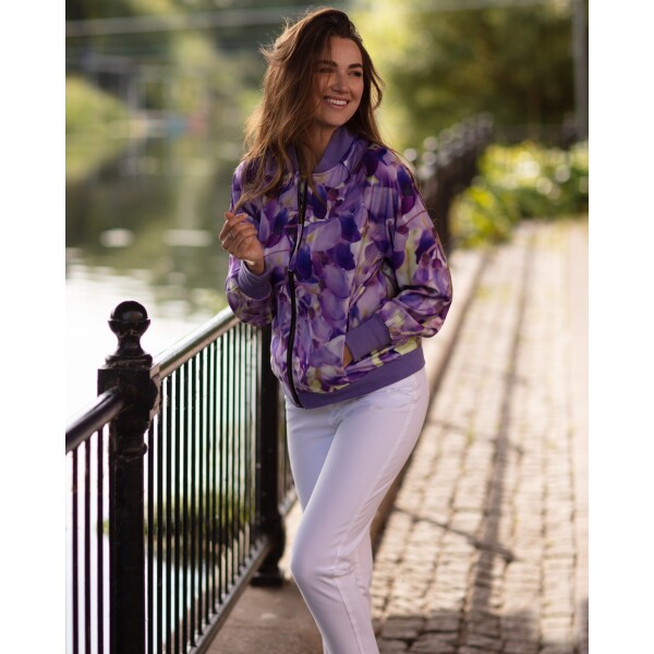 From My Mother's Garden Wisteria Satin Jacket available from top UK stockist colmershill.com