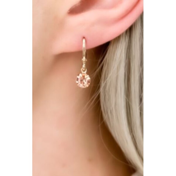 Envy Peach Crystal Dropper Earrings available from top UK stockist colmershill.com