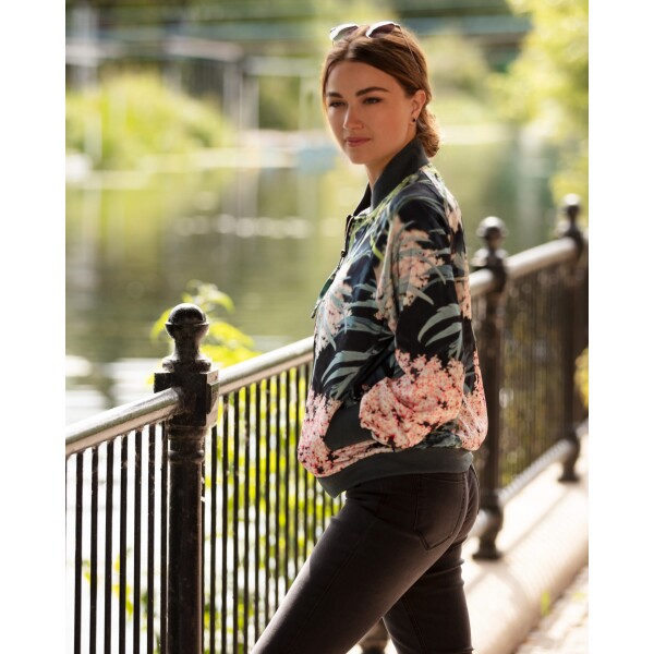From My Mother's Garden Black Lace Satin Jacket available from top UK stockist colmershill.com