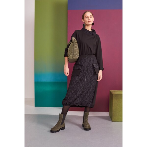 Naya Embossed Skirt Black available from top UK stockist colmershill.com