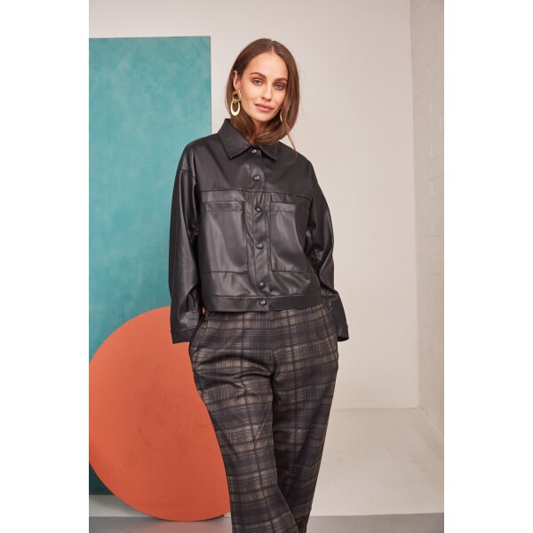 Naya Leatherette Jacket Black available from top UK stockist colmershill.com