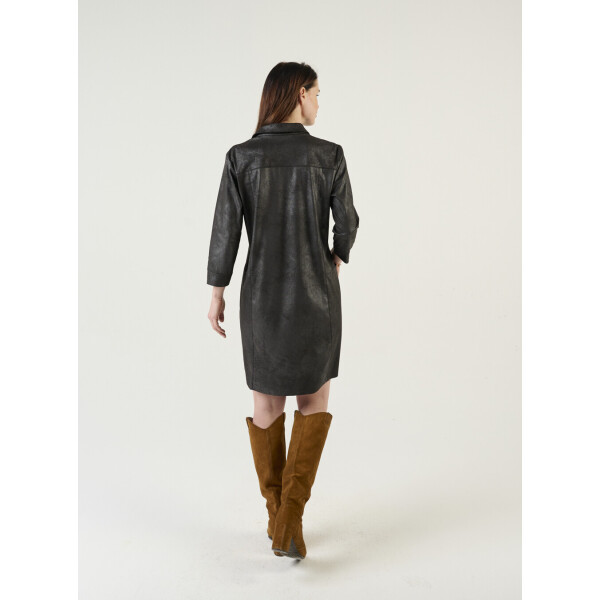 Sandwich Coated Dress Almost Black available from top UK stockist colmershill.com