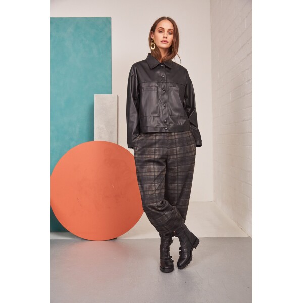 Naya Leatherette Jacket Black available from top UK stockist colmershill.com