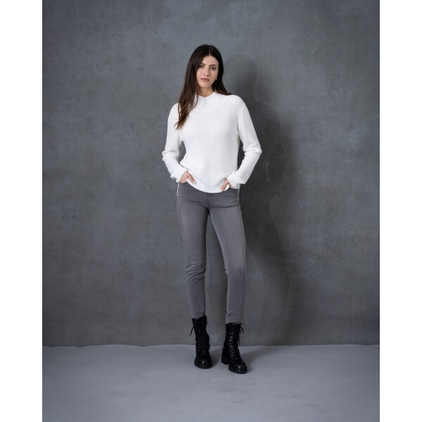 Marble Ivory Ribbed Jumper