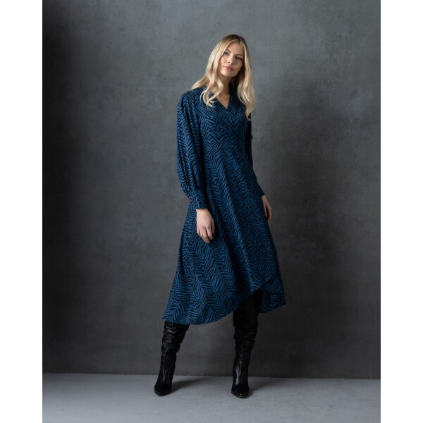 Marble Wrap Dress Petrol available from top UK stockist colmershill.com