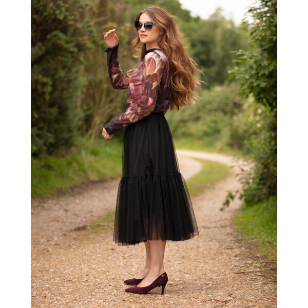 From My Mother's Garden Tiered Tulle Skirt Black available from top UK stockist colmershill.com