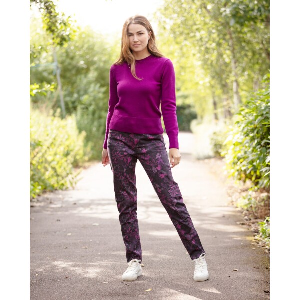 From My Mother's Garden Leaf Camo Trousers made of stretch cotton available on top UK stockist, Colmershill.com