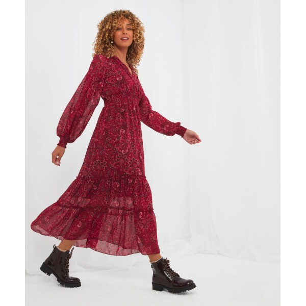 Joe Browns Radiant Paisley Dress Berry available from top UK stockist colmershill.com