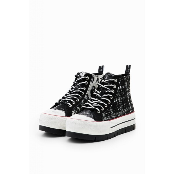 Desigual Tartan Platform Trainers available from top UK stockist colmershill.com