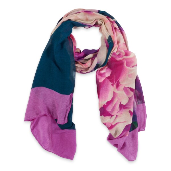 From My Mother's Garden Bamboo Scarf Pink Peonies available from top UK stockist colmershill.com