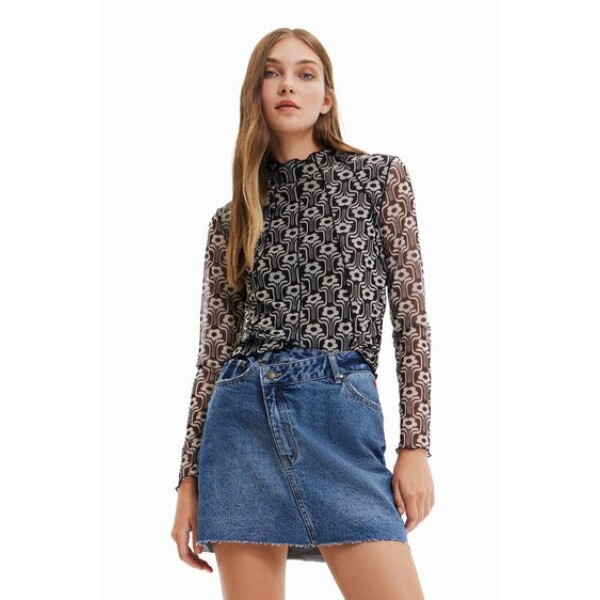 Desigual Retro Print Tulle Tee available from top UK stockist colmershill.com