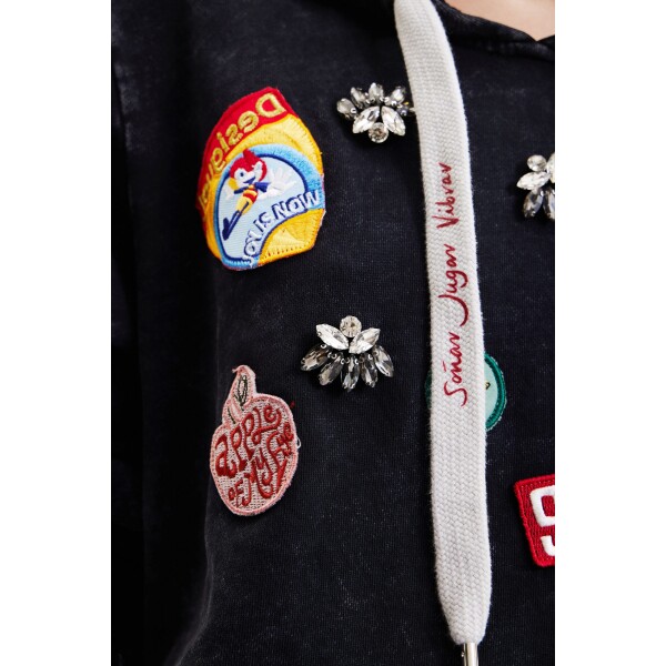 Desigual College Patch Hoodie available from top UK stockist colmershill.com