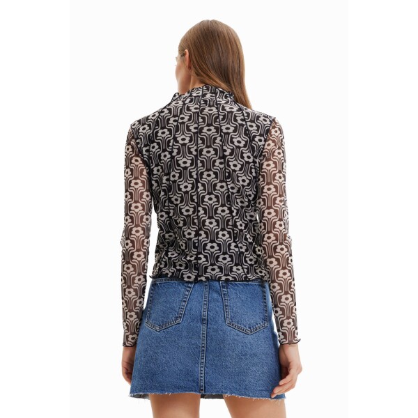 Desigual Retro Print Tulle Tee available from top UK stockist colmershill.com