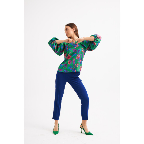 Elif Köse Printed Blouse Emerald available from top UK stockist colmershill.com