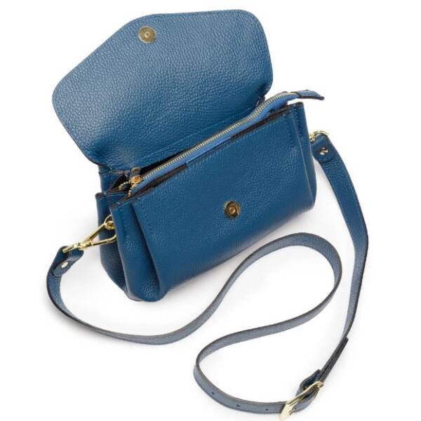 Elie Beaumont Crossbody Handbag Oxford Blue available from top UK stockist colmershill.com