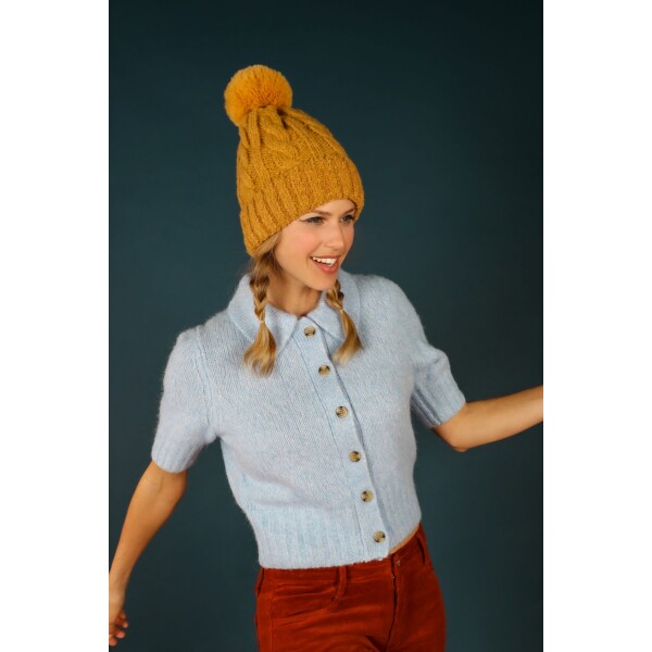 Powder Freya Bobble Hat Mustard available from top UK stockist colmershill.com