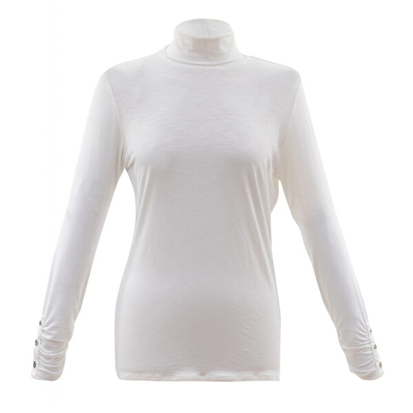 Marble Polo Neck Top White available from top UK stockist colmershill.com