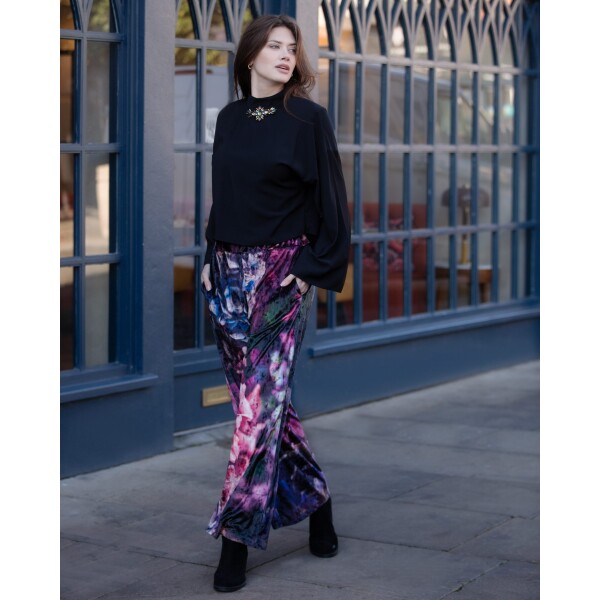 From My Mother's Garden Velvet Trousers Jewel Hydrangea available from top UK stockist colmershill.com