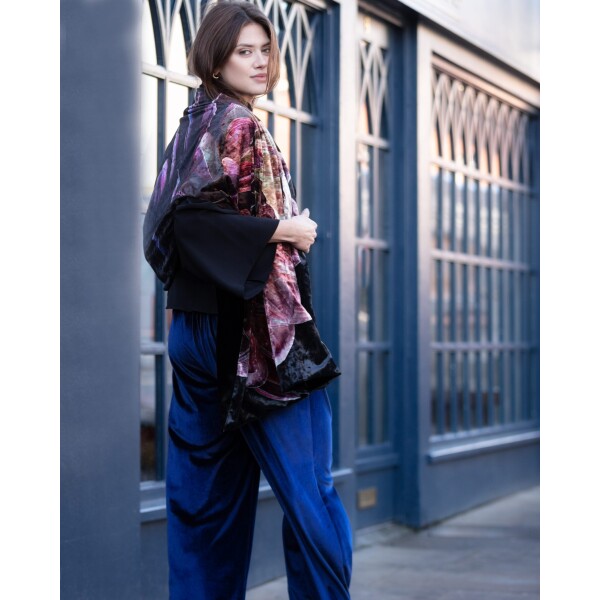 From My Mother's Garden Velvet Trouser Midnight Blue available from top UK stockist colmershill.com
