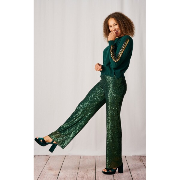 Luella Sequin Trousers Pine available from top UK stockist colmershill.com