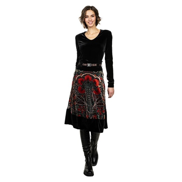 Beate Heymann Velvet Skirt Red available from top UK stockist colmerhill.com