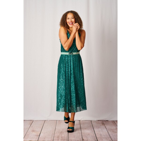Luella Sequin Skirt Emerald available from top UK stockist colmershill.com