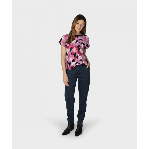 Sandwich Capped Sleeve Top Foxglove available from top UK stockist colmershill.com