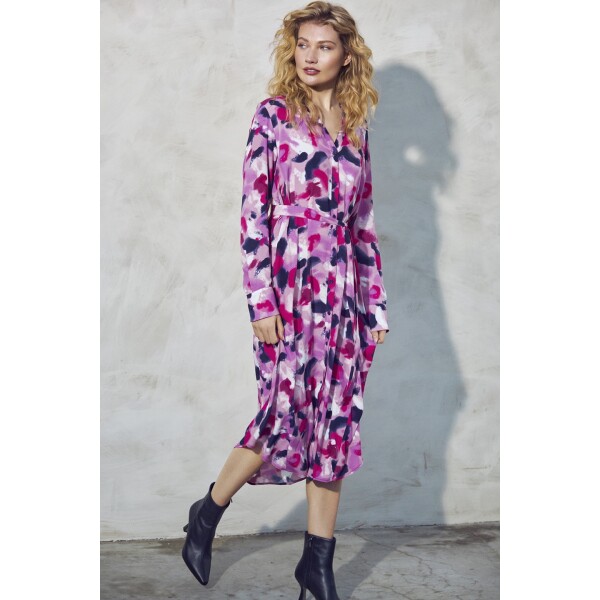 Sandwich Long Woven Dress Foxglove available from top UK stockist colmershill.com