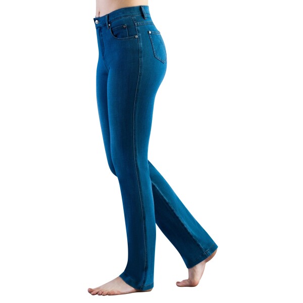 Marble Straight Sandblast Jeans Mid Blue available from top UK stockist colmershill.com