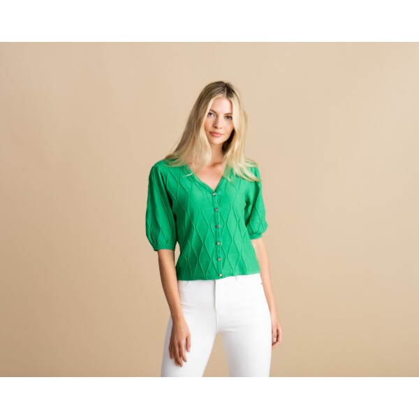 Marble Wave Linen Cardigan Green available from top UK stockist colmershill.com