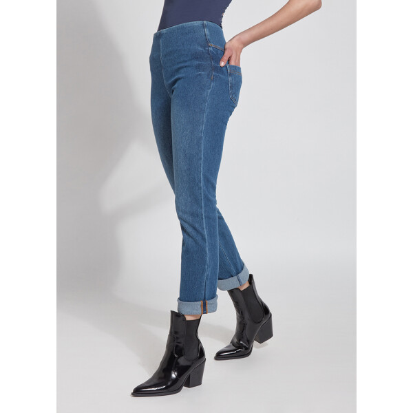 Lysse Boyfriend Pull On Leggings Mid Wash available from top UK stockist colmershill.com