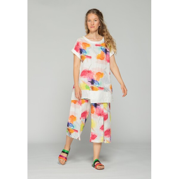 Luukaa Maya Linen Tunic Multicolour available from top UK stockist colmershill.com