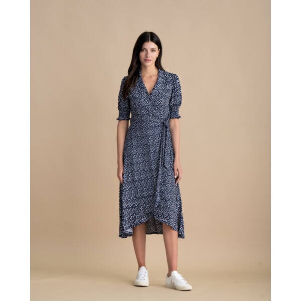 Marble Dot Dress Navy available from top UK stockist colmershill.com