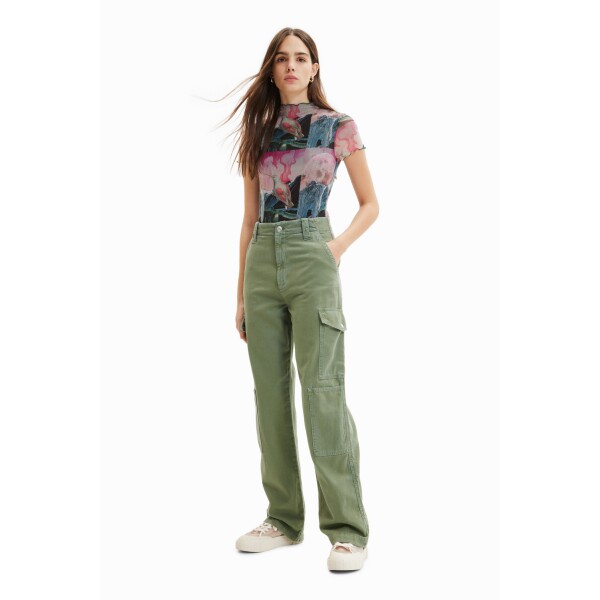 Desigual Cargo Trousers Bottle Green available from top UK stockist colmershill.com