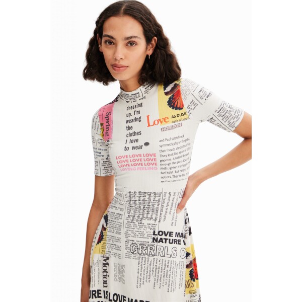 Desigual Newspaper Dress available from top UK stockist colmershill.com