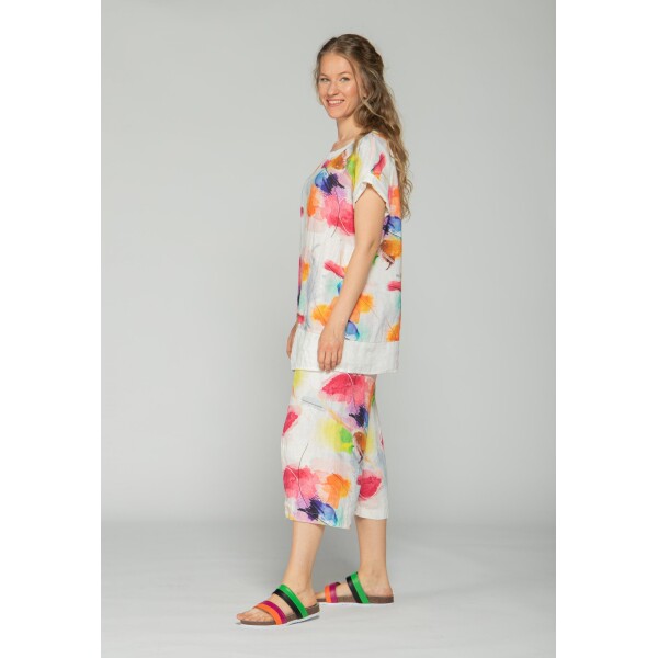 Luukaa Maya Linen Tunic Multicolour available from top UK stockist colmershill.com