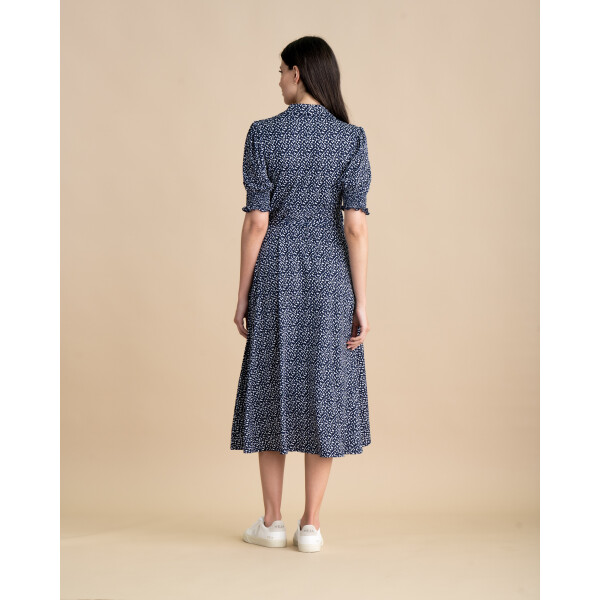 Marble Dot Dress Navy available from top UK stockist colmershill.com