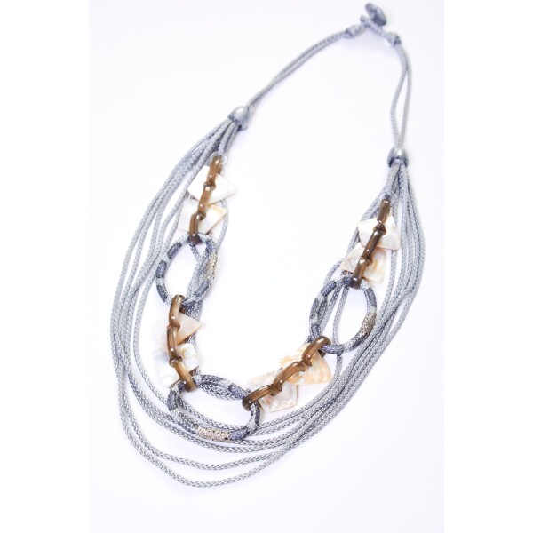 Naya Short String Shell Necklace Silver available from top UK stockist colmershill.com