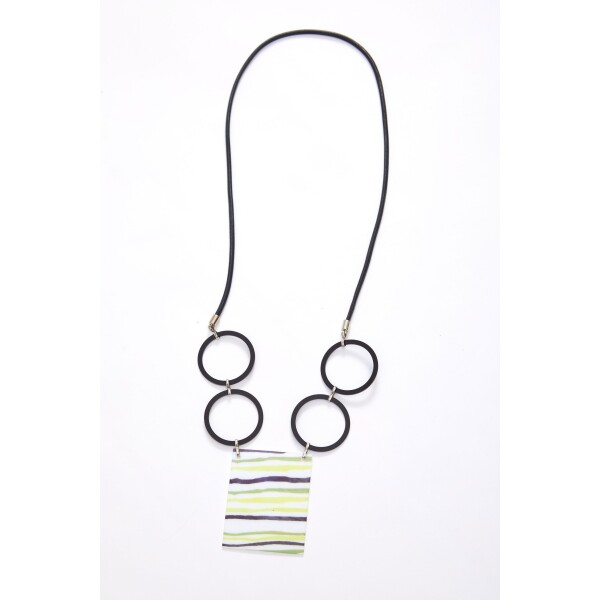 Naya Square Stripe Necklace Lemon available from top UK stockist colmershill.com