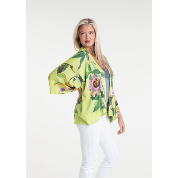 From My Mother's Garden Passionflower Short Kimono Lime available from top UK stockist colmershill.com