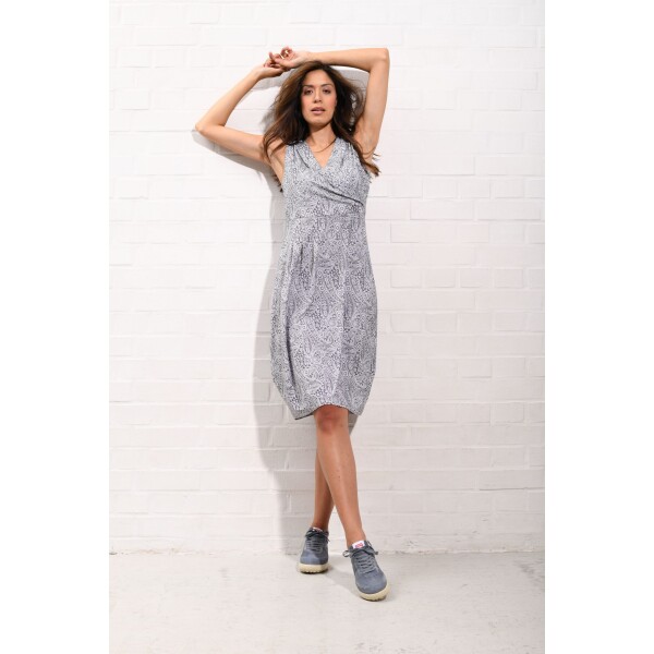 Simclan Wrap Print Dress Stone available from top UK stockist colmershill.com