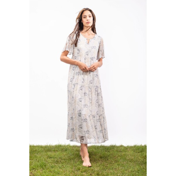Simclan Printed Maxi Dress Grey available from top UK stockist colmershill.com