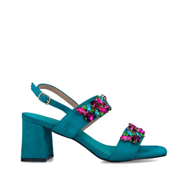 Menbur Block Sandals Peacock available from top UK stockist colmershill.com